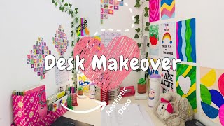 Study Corner එක ලස්සන කරමු🌈️🌸|Study Table Makeover⭐ #studytablemakeover #study #studymotivation