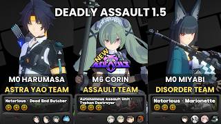 NEW Deadly Assault ZZZ | Astra Yao Harumasa Qingyi x Corin x Miyabi | 9-Star | Zenless Zone Zero 1.5