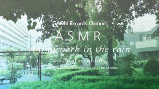 ASMR | a tiny park in the rain - binaural recording -　雨の公園