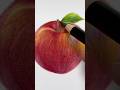 How To Draw An Apple 🍎 With Color Pencils. #drawing