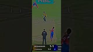 M amir vs Babar azam 😍🔥 | M amir on fire 🔥❤ | karachi vs peshawar #ytshorts #cricket  #shorts