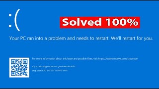 How to fix Your Device ran into a problem and needs to restart Windows 10/11/8 Blue Screen Error fix