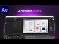 3D UI Animation in After Effects - After Effects Tutorial | No Plugins #2