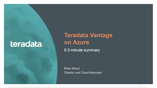 Azure Options for Teradata Vantage