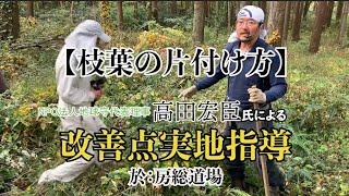 【枝葉の片付け方】「高田宏臣氏による房総坐禅道場境内実地調査」より