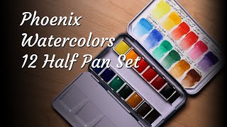 Phoenix Watercolor Set (12 Half Pans)