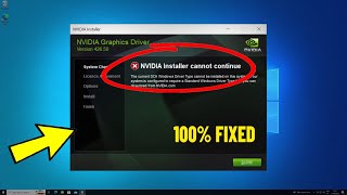 Nvidia Installer cannot continue in Windows 11 /10/8/7 | How To Fix nvidia driver fails to install ✅