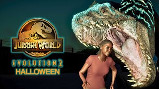 SURVIVRE dans le PARC de l'HORREUR! | HALLOWEEN Jurassic World Evolution 2