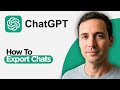 How to Export Chats in ChatGPT (2026 Full Guide)