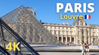 Paris, France - Walking tour around the Louvre Museum.