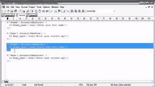 jQuery Tutorial 41 Focus out