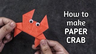 How to make an easy origami paper crab | Origami/Paper Folding Craft Ideas, Videos & Tutorials.