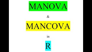 Multivariate Analysis of Variance || MANOVA and MANCOVA in R || RStudio - ep12