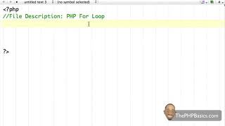 Tutorial 17- for loop in php