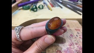 [不藏一手金工教學][技巧篇]蠟雕包鑲寶石戒指 Techniques-Wax Bezel Setting Ring