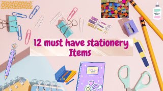 12 School Stationery Items Every Student Must Have✏️📓|study with Aahna | #study #school #stationery