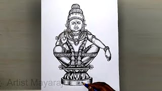 ayyappan drawing / ayyappa drawing / murugan drawing / ayyappan drawing easy / how to draw murugan