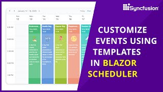 Blazor スケジューラでテンプレートを使用してイベントをカスタマイズする