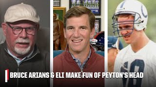 Eli & Bruce Arians joke about Peyton's head size 😅 | Manningcast