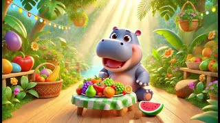 Let’s Eat with Ellie the Hippo 🦛🍉 | Fun Mealtime Song for Kids!