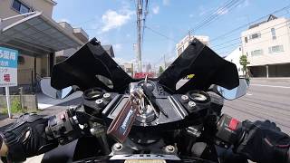 【GoProテスト】 ZZR400  on board  岡山市街