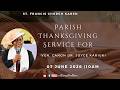 PARISH THANKSGIVING SERVICE FOR THE VEN. CANON DR. JOYCE KARIUKI: 07/ 06/ 2026| 10:00 AM SERVICE