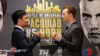 The FULL Manny Pacquiao vs. Jeff Horn Face Off Video - Sydney, Australia