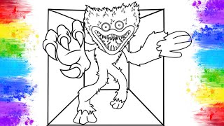 Huggy Wuggy Monster Coloring Pages | Poppy Playtime Coloring |Tetrix Bass & ROY KNOX - When I'm Gone