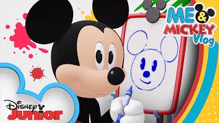 Drawing with Mickey Mouse 🎨 | Me \u0026 Mickey | Vlog 14 | @disneyjr