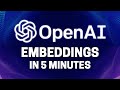 OpenAI Embeddings Explained in 5 Minutes