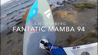 Windsurfing Fanatic Mamba 94 first session at Läjet