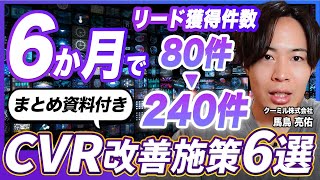 オウンドメディアに効果的なCVR改善6選！ブログ・コラム記事から問い合わせ件数を増やす方法