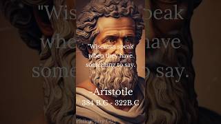 Aristotle's Truth Unleashed: Wise Words vs. Foolish Noise! #philosophy #quote #dailywisdom