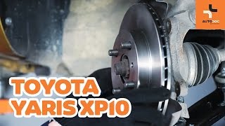 Come sostituire dischi del freno anteriori e pastiglie freni su TOYOTA YARIS XP10 TUTORIAL | AUTODOC