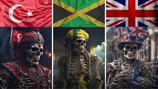 COUNTRIES but SKELETONS | Each Country