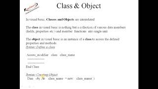 VB NET Class & Object