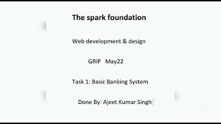 TSF Project | Basic Banking System | Task 1| WebApp | #HTML #CSS #JS | #NodeJS | #MongoDB