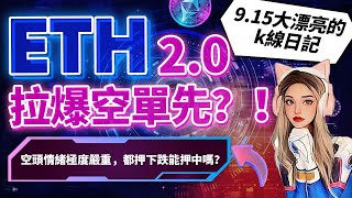 以太坊2.0，先拉後砸？！空頭情緒極度嚴重，都押下跌能押中嗎？丨#ETH merge #以太坊合并成功【最新】交易日記9.15