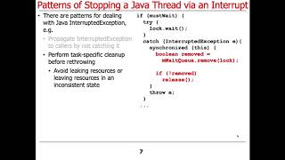 Managing the Java Thread Lifecycle: Patterns for Handling Thread Interrupts