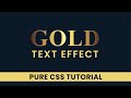 Gold Text Effect | CSS Text Effect
