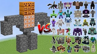 MUTANT CHAD BEDROCK GOLEM vs All Minecraft Bosses