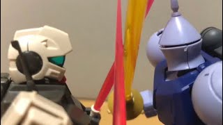 ［コマ撮り］ジムコマンドVSギャン　Gundam stop motion：GM Command VS Gyan