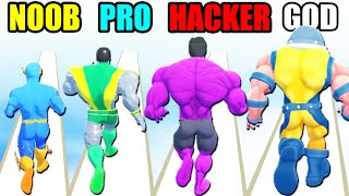 NOOB vs PRO vs HACKER vs GOD in Hero Evolution