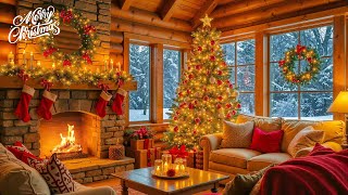 Best Christmas Music With Fireplace 🎄Christmas Living Room Fireplace 🔥 Christmas Carols 2025