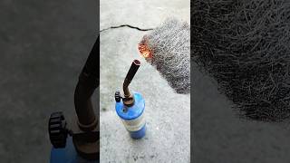 will it burn? steel wool vs. propane torch.