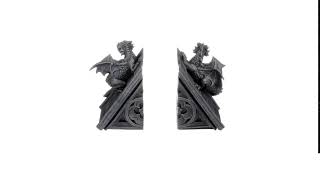 Design Toscano's Gothic Castle Dragons Sculptural Bookends by artist Liam Manchester