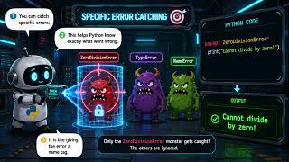🐍 Python Error Handling Explained | Try Except Else Finally & Raise (Funny Robots Edition)