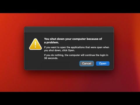 You shut down your computer because of a problem – how to fix in macOS