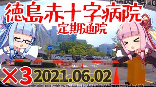 【琴葉車載ナビ】徳島赤十字病院への定期通院 そろそろ最終回(2021/06/02 昼x3)