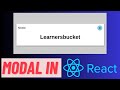 Modal as functional component in React with backdrop | Reactjs machine coding question - 64
